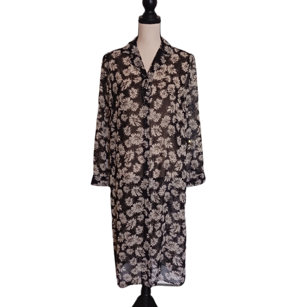 Moussy Long Floral Duster Shirt